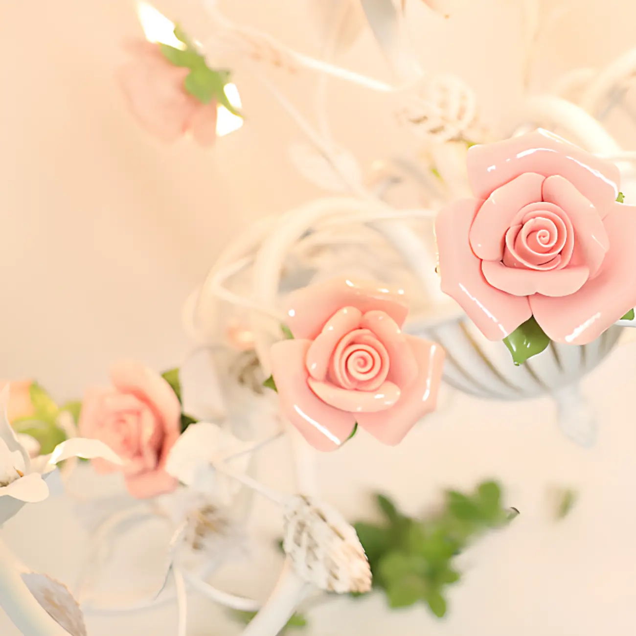 Vintage Metal Floral Shape Chandelier with Height Adaptive  Image - 7 | homeyfad