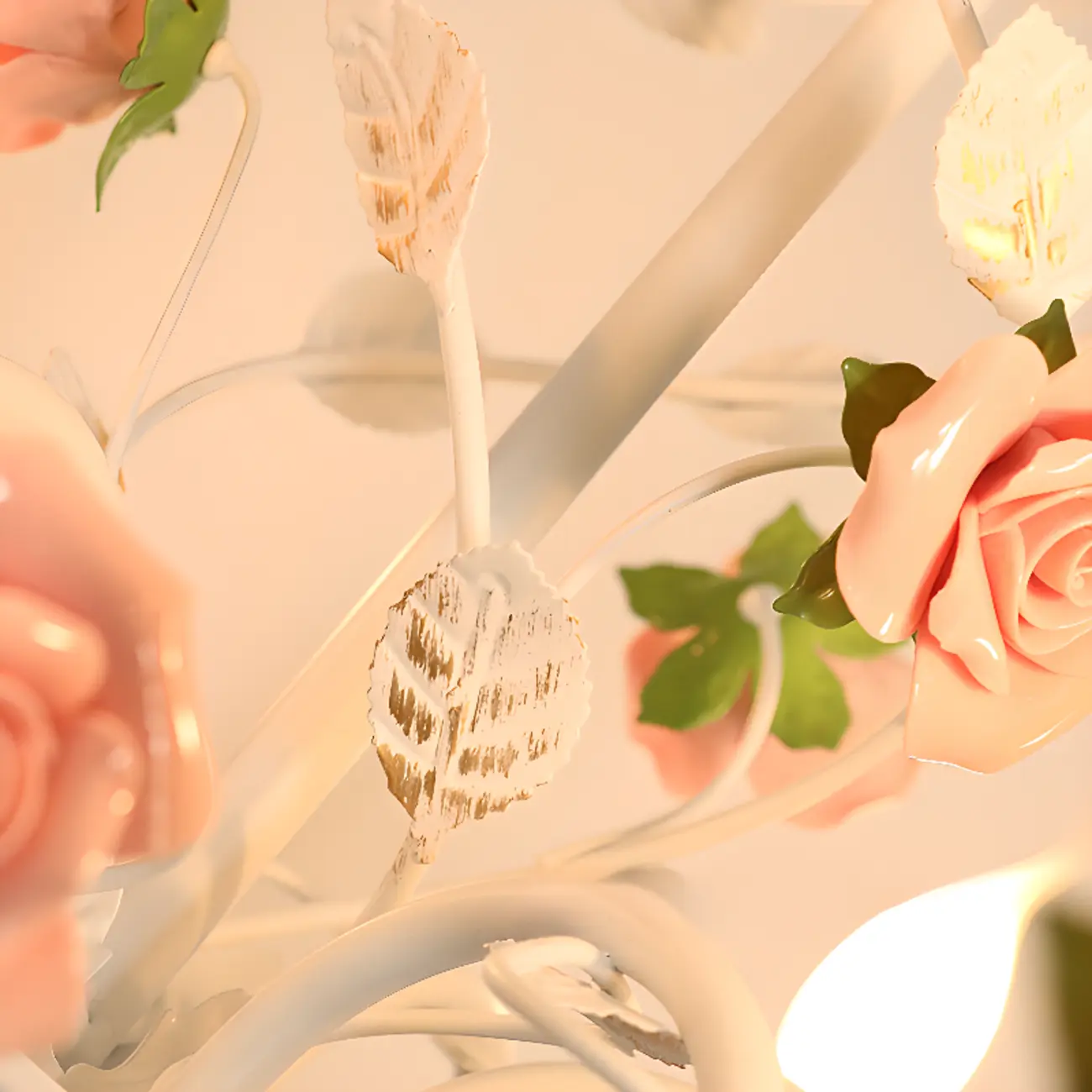 Vintage Metal Floral Shape Chandelier with Height Adaptive  Image - 8 | homeyfad