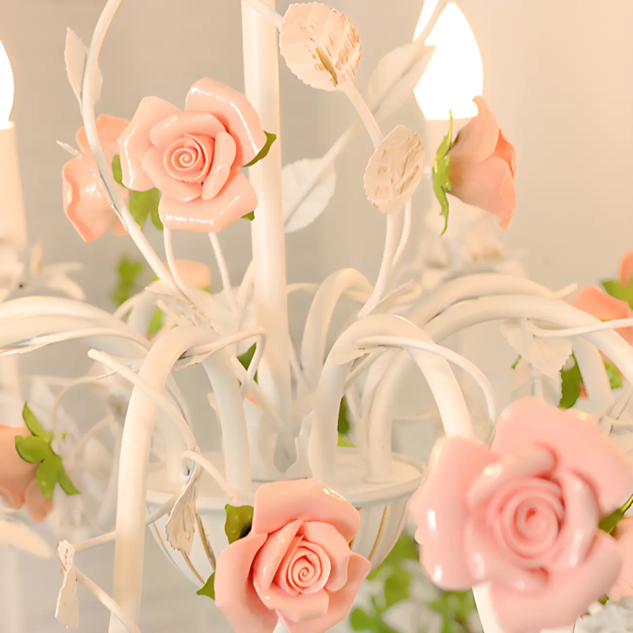 Vintage Metal Floral Shape Chandelier with Height Adaptive  Image - 10 | homeyfad