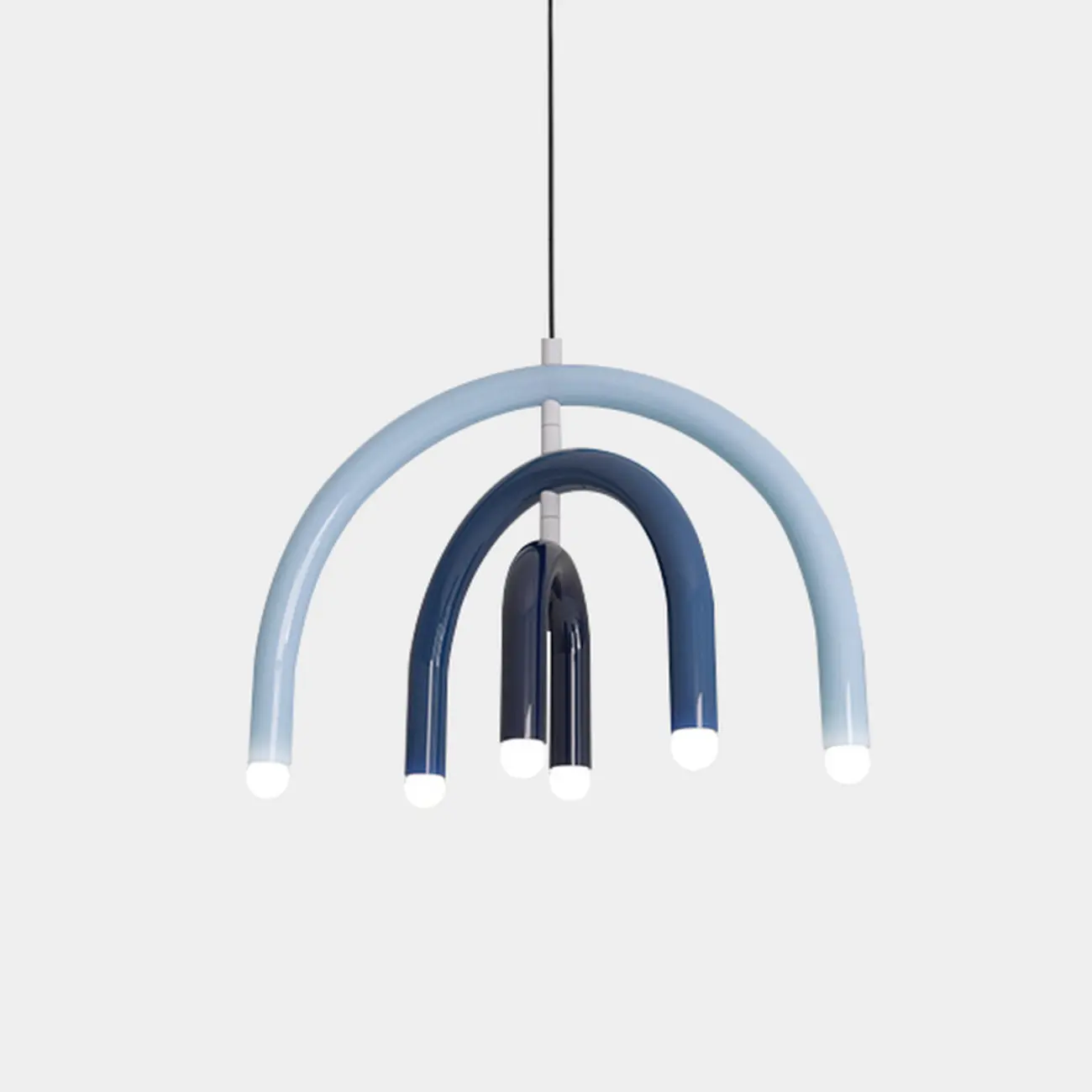 Modern 6-Light LED Chandelier  with Rainbow Shape Design Image - 5 | homeyfad