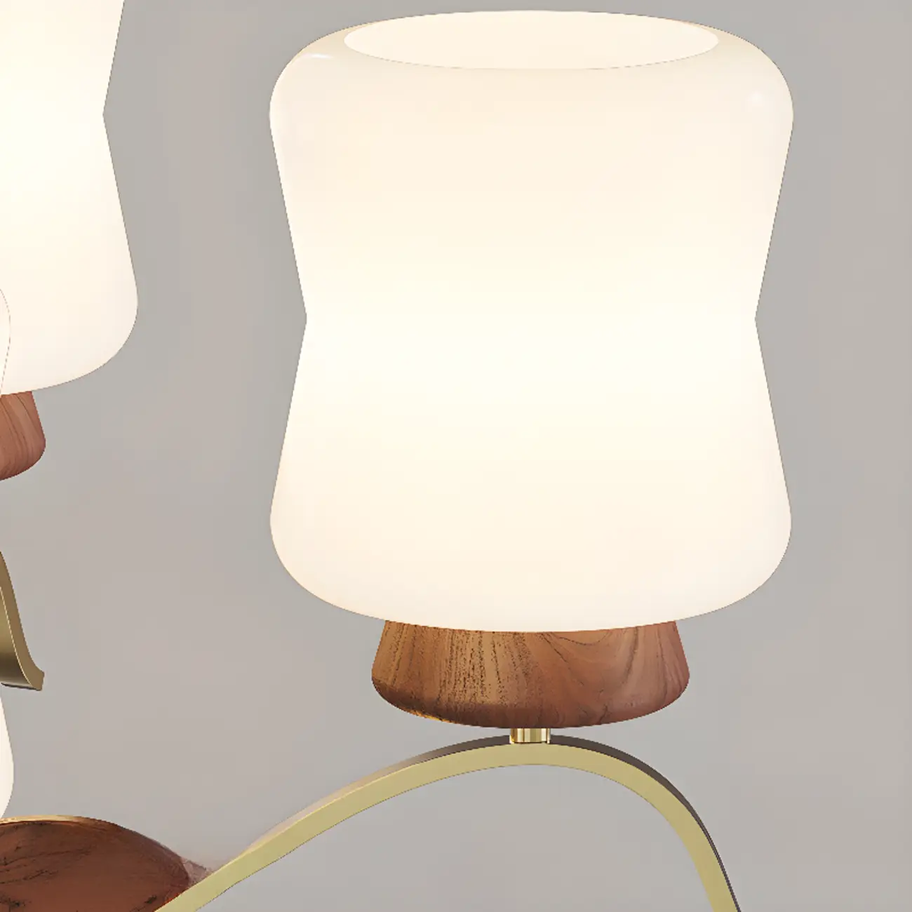 Modern Metal Chandelier with White Glass Shade for Home Decor Image - 14 | homeyfad