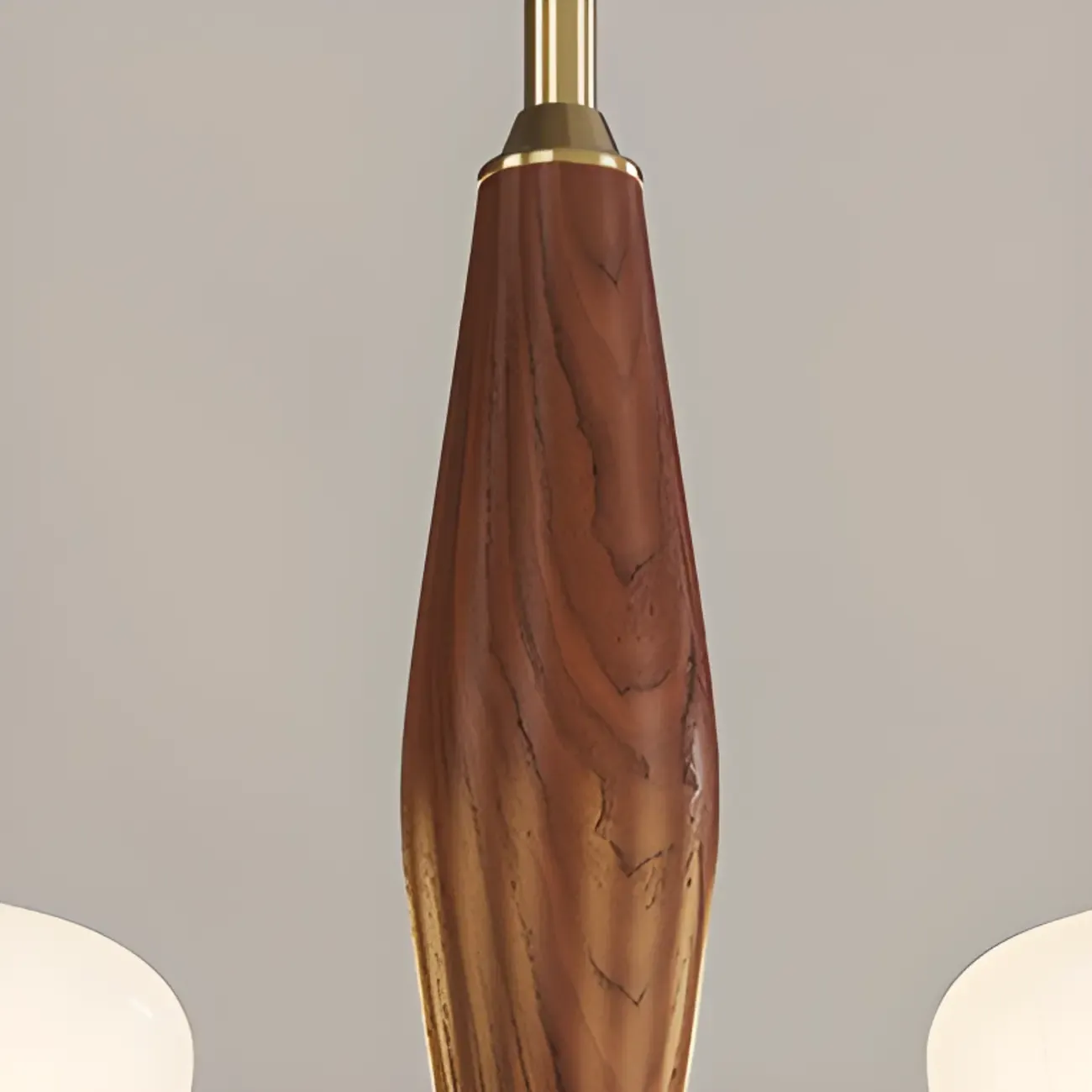 Modern Metal Chandelier with White Glass Shade for Home Decor Image - 16