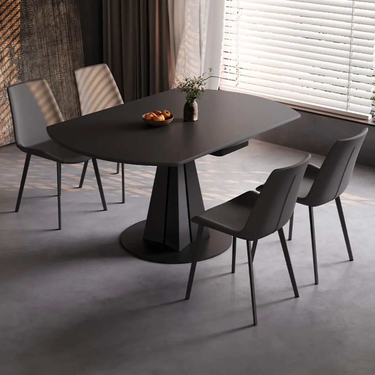 Sintered Stonel Dining Room Set with Extension Table Image - 1 | homeyfad