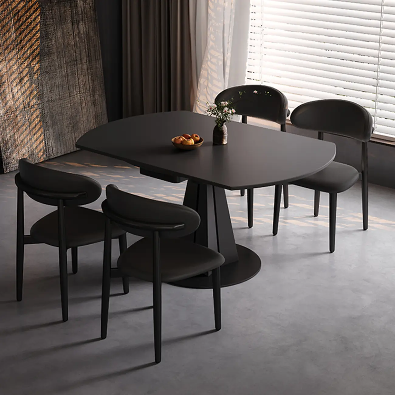 Sintered Stonel Dining Room Set with Extension Table Image - 2 | homeyfad