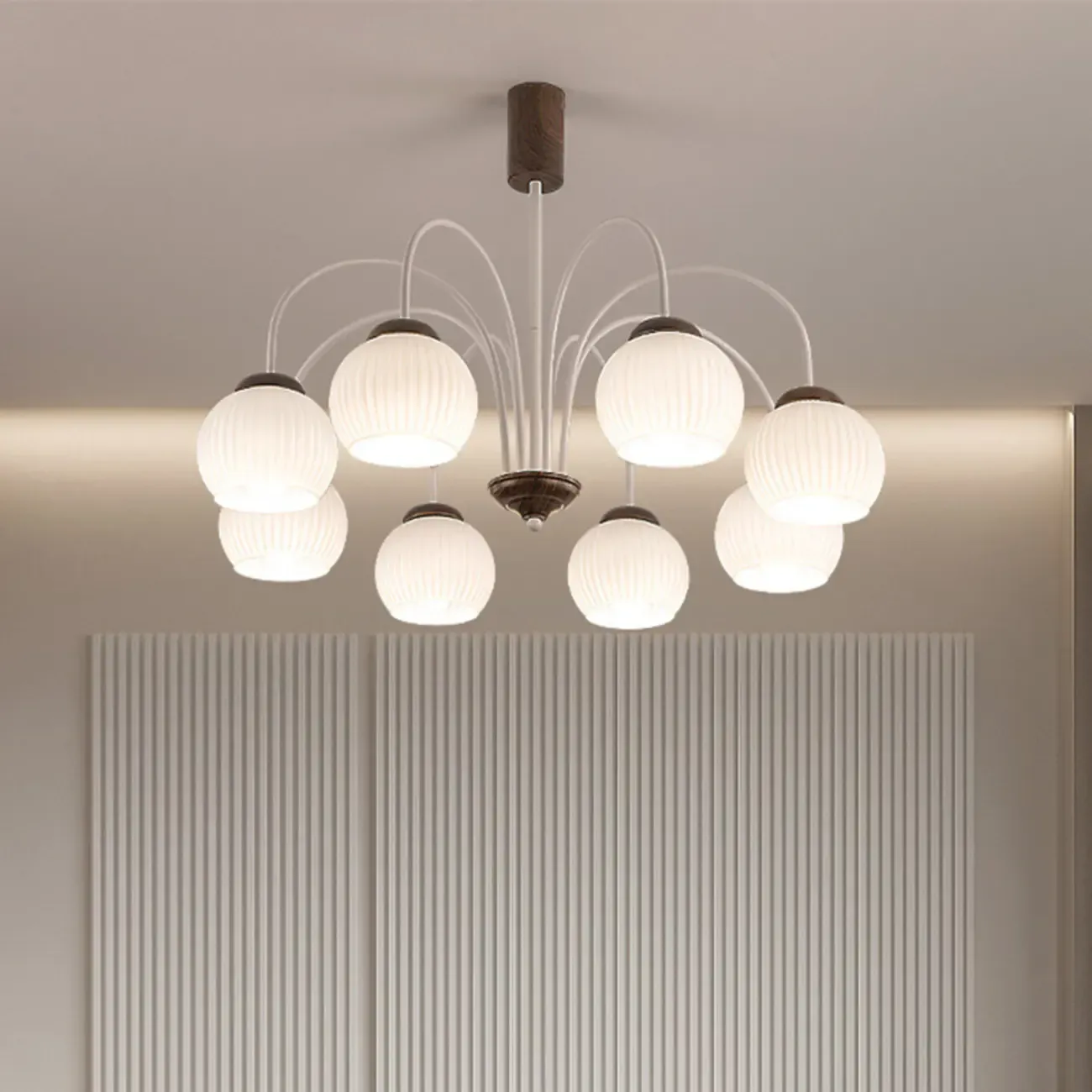 Modern Elegant Globe Pendant Chandelier with Flexible Length Image - 1