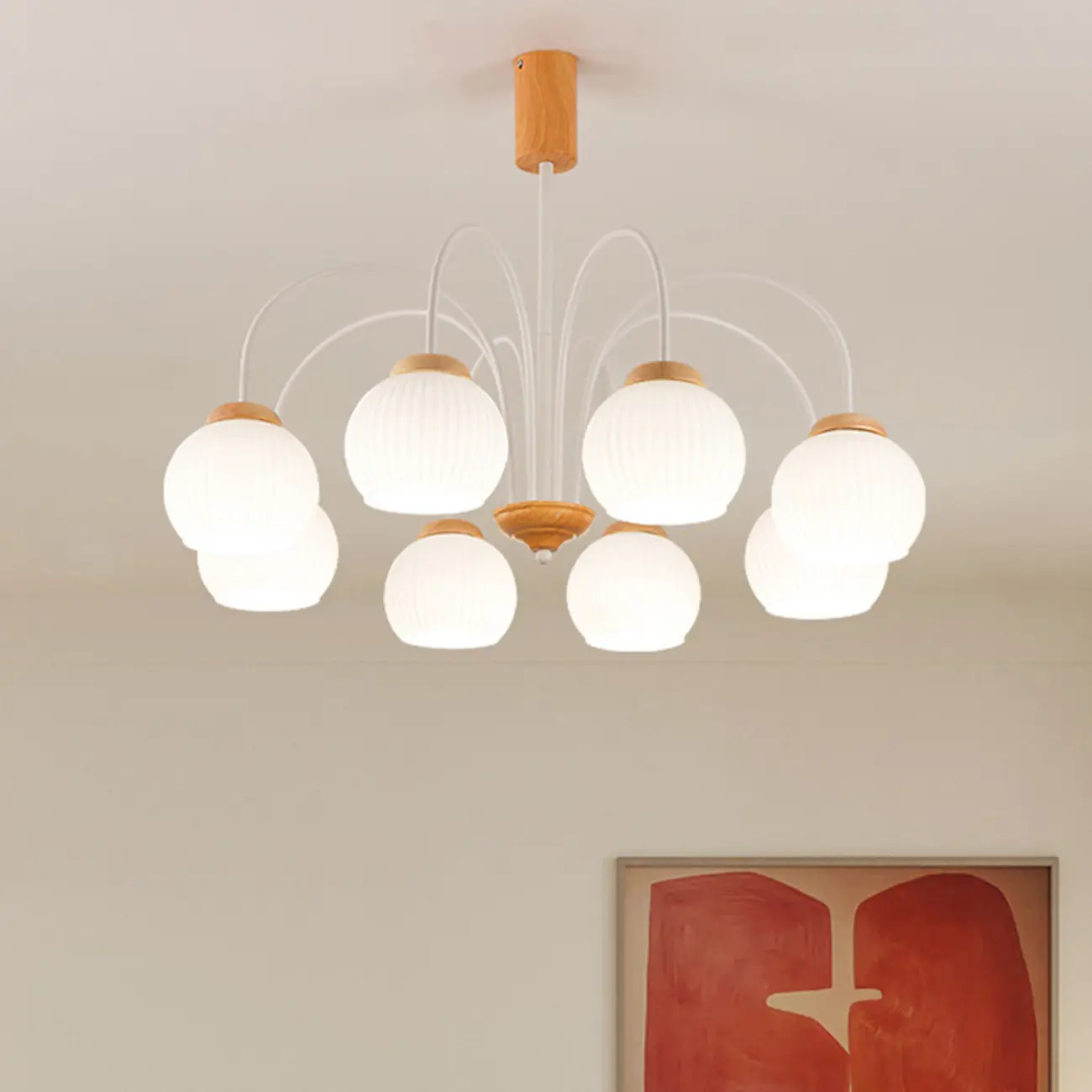 Modern Elegant Globe Pendant Chandelier with Flexible Length Image - 2 | homeyfad