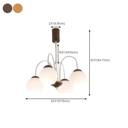 Modern Elegant Globe Pendant Chandelier with Flexible Length #size