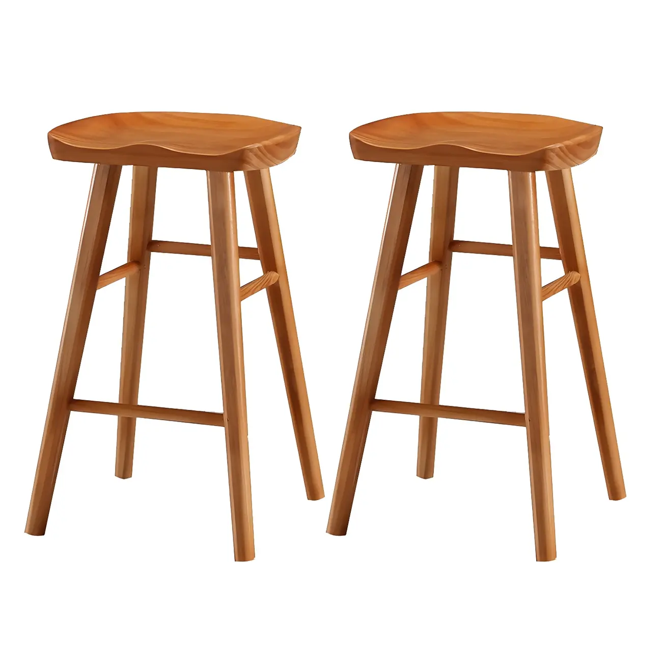Rustic Saddle Backless Bar Stool Counter Height Image - 22 | homeyfad