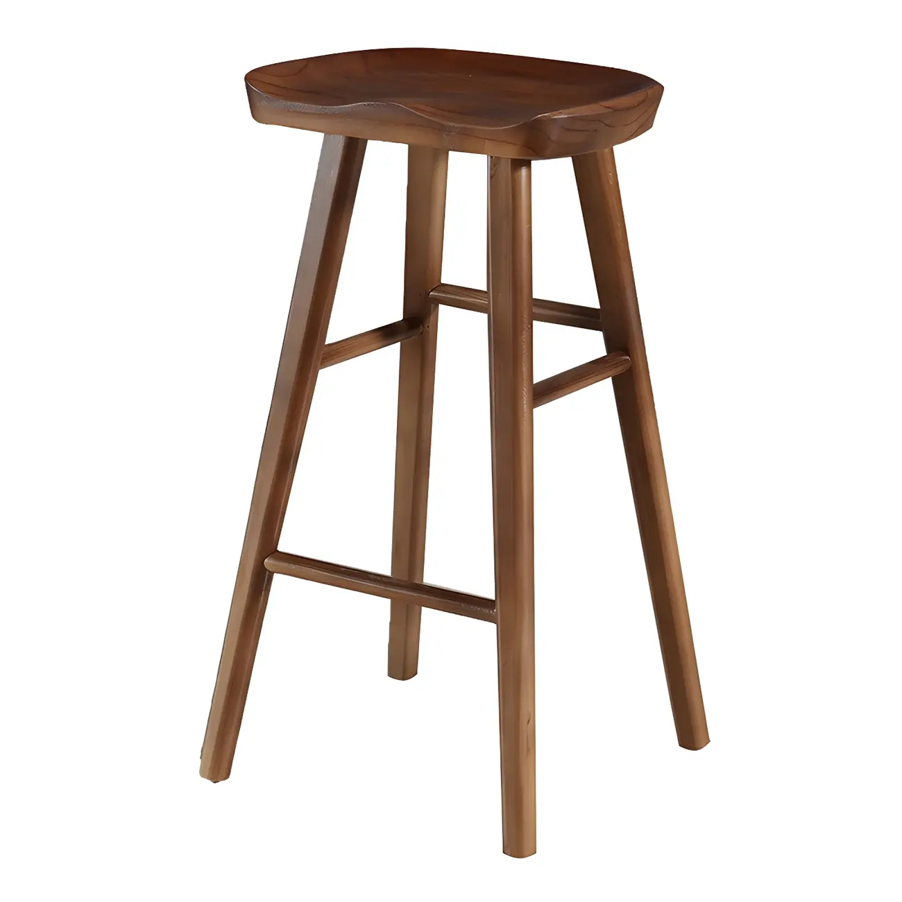 Rustic Saddle Backless Bar Stool Counter Height Image - 42 | homeyfad