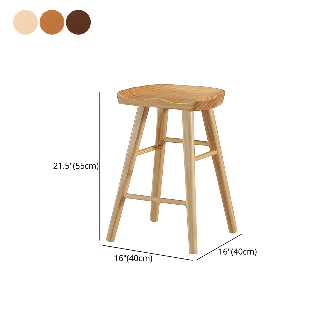 Rustic Saddle Backless Bar Stool Counter Height #size | homeyfad