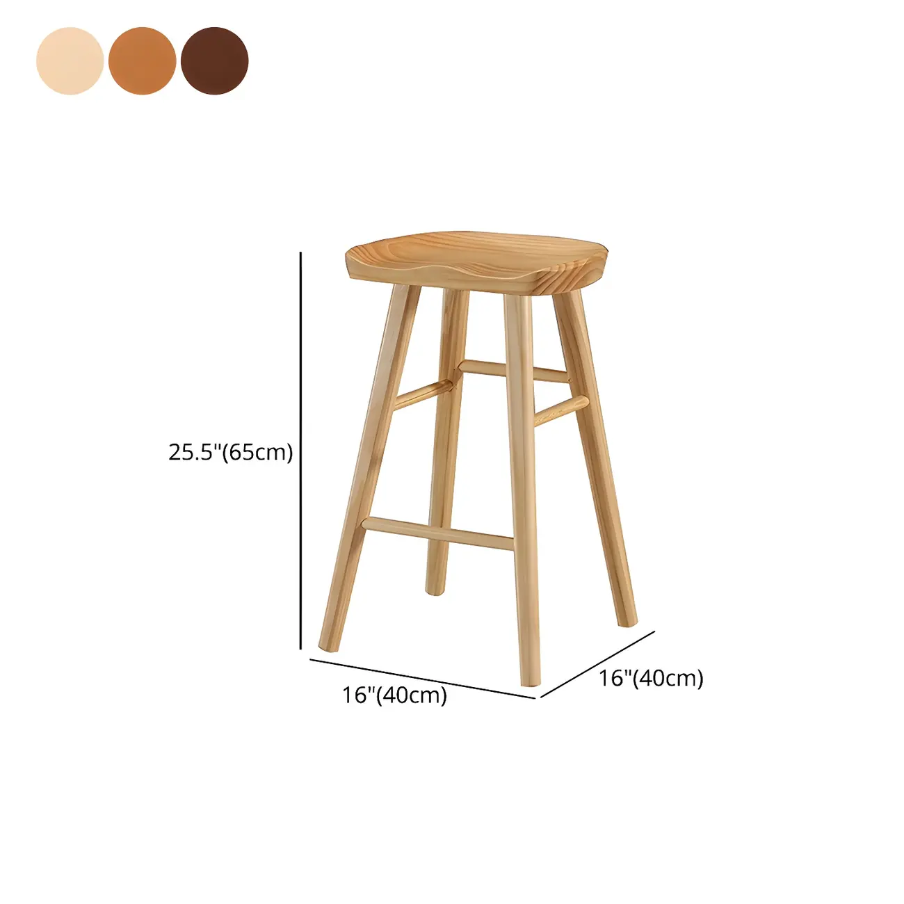 Rustic Saddle Backless Bar Stool Counter Height Image - 13 | homeyfad