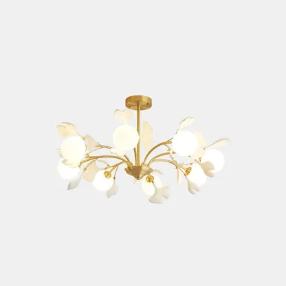Modern Brass Branch Chandelier with Elegant Design Image - 3
