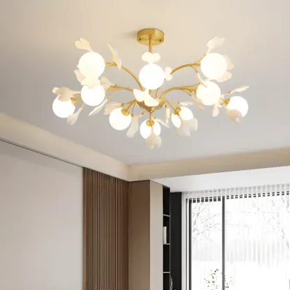 Modern Brass Branch Chandelier with Elegant Design Image - 4