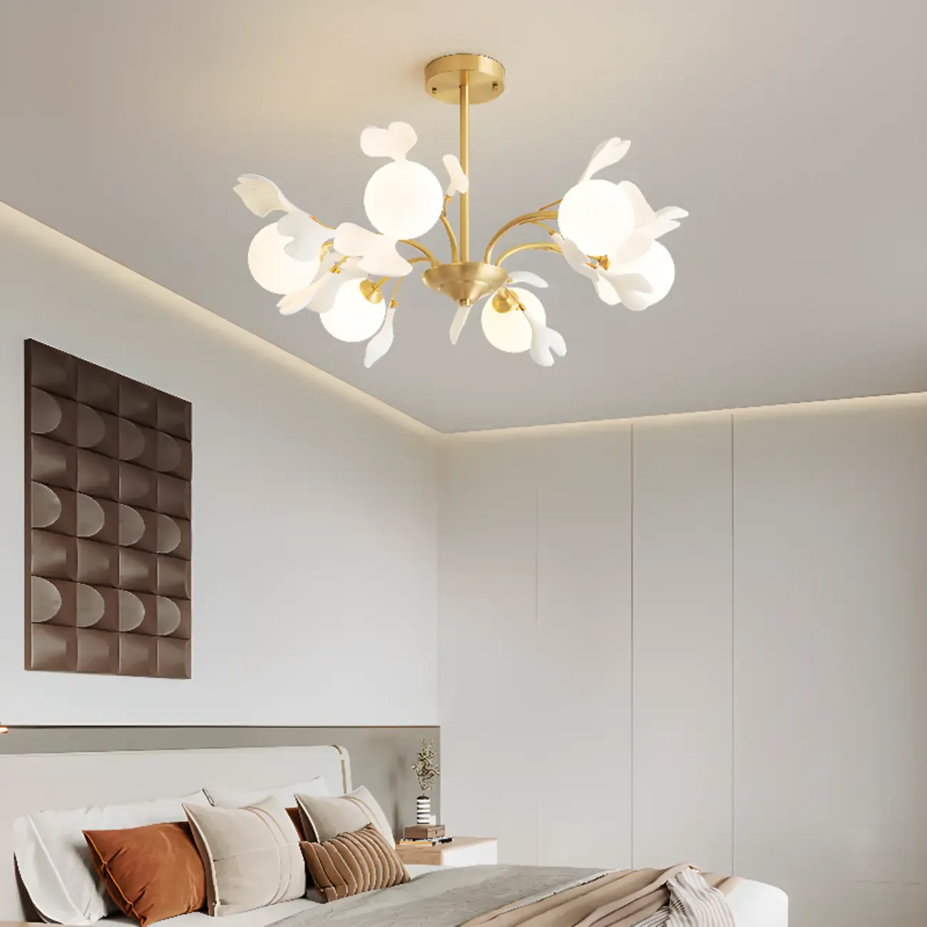 Modern Brass Branch Chandelier with Elegant Design Image - 6