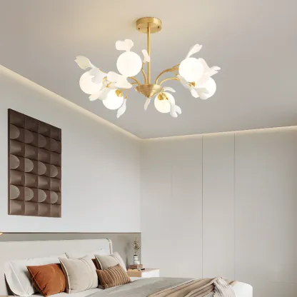 Modern Brass Branch Chandelier with Elegant Design Image - 6