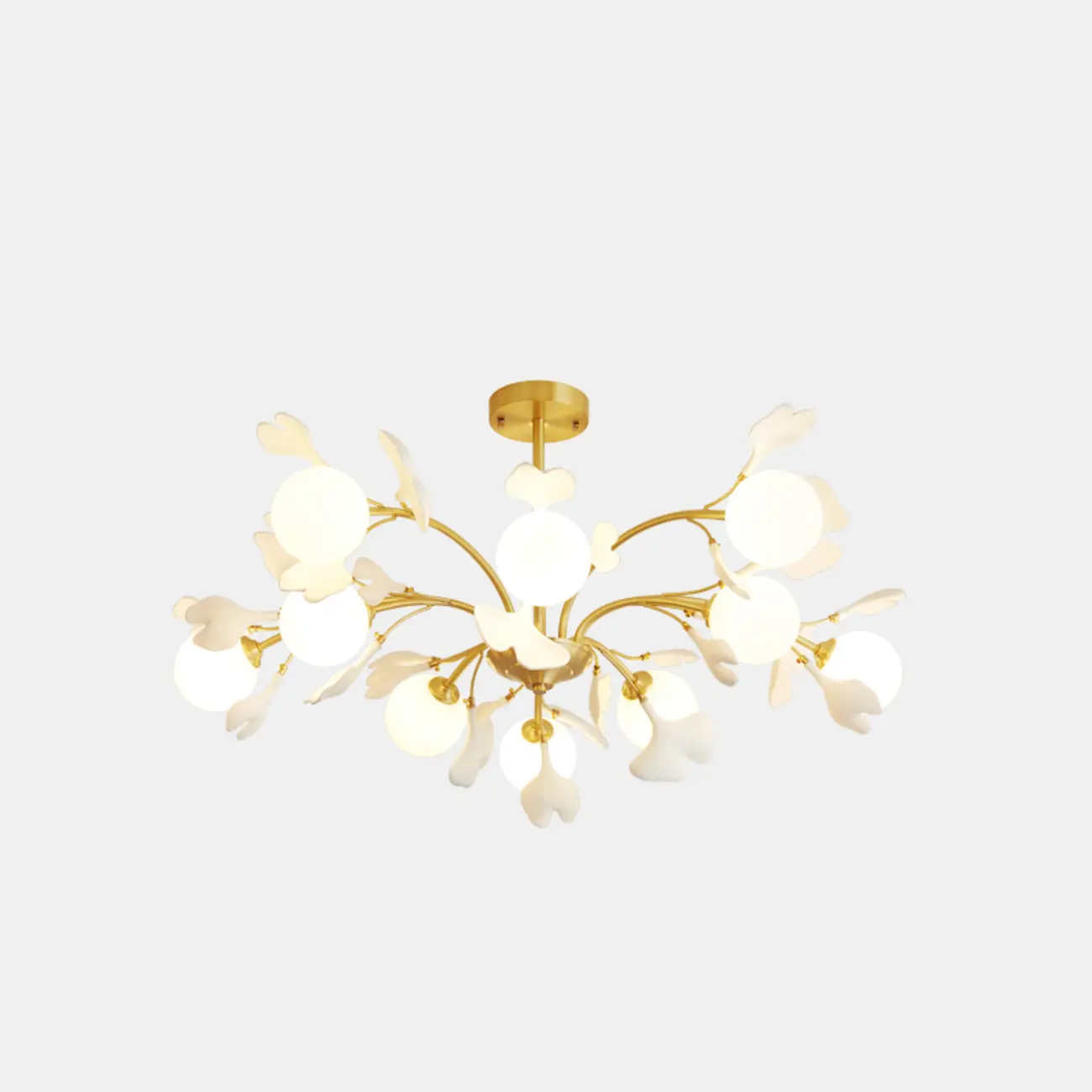 Modern Brass Branch Chandelier with Elegant Design Image - 7 | homeyfad