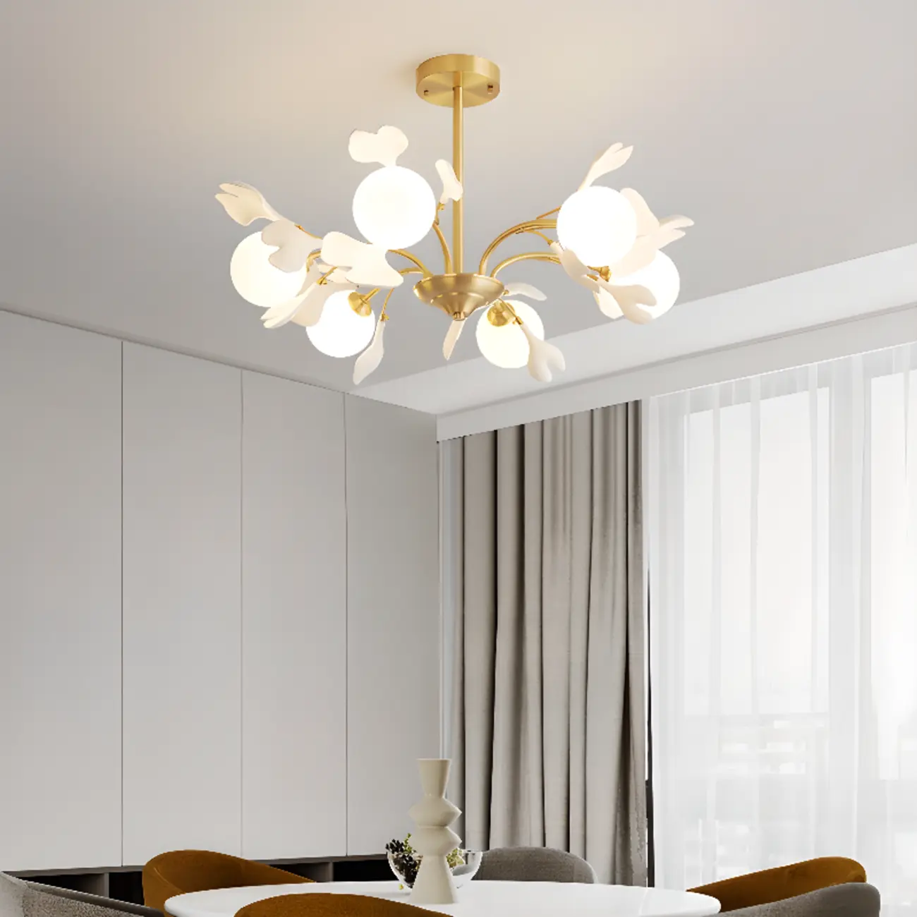 Modern Brass Branch Chandelier with Elegant Design Image - 8 | homeyfad