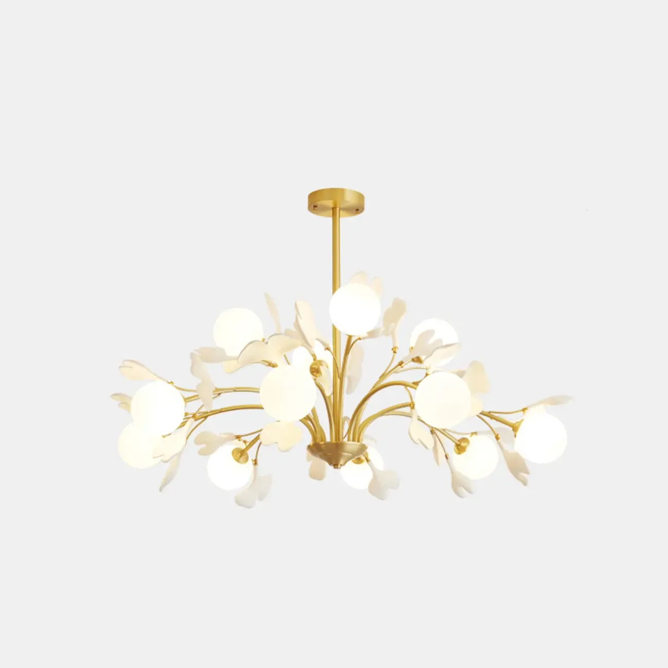 Modern Brass Branch Chandelier with Elegant Design Image - 9