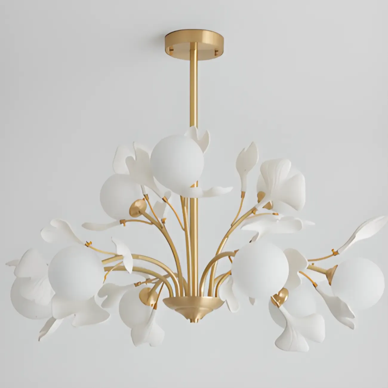 Modern Brass Branch Chandelier with Elegant Design Image - 10