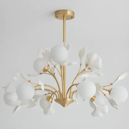 Modern Brass Branch Chandelier with Elegant Design Image - 10