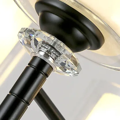 Modern Industrial Metal Chandelier with Clear Glass Shades Image - 11