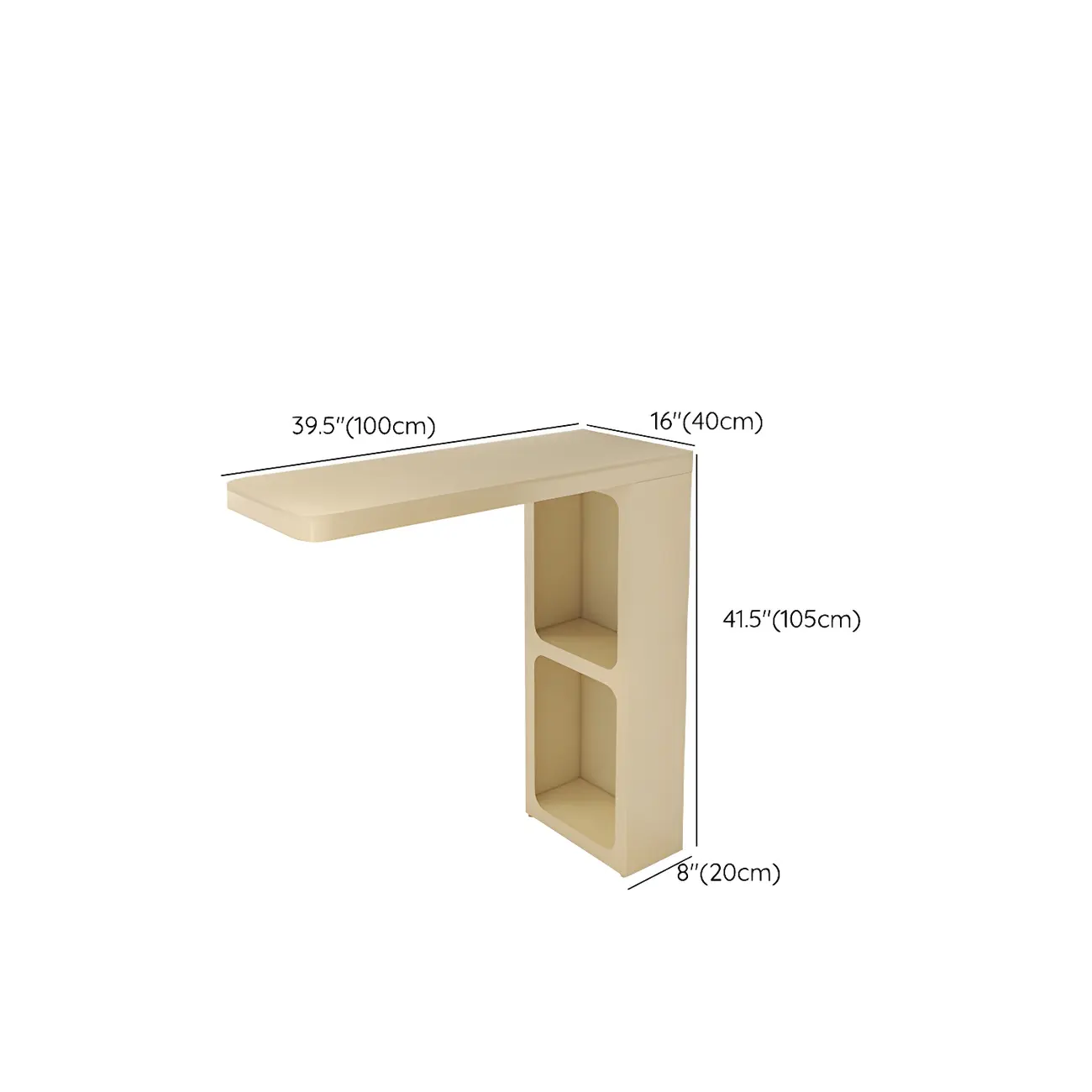 Decorative White Bar Table with Storage Shelves for Living Room #size | homeyfad