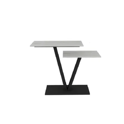 Glam White Rectangular Console Table with Pedestal Base Image - 5
