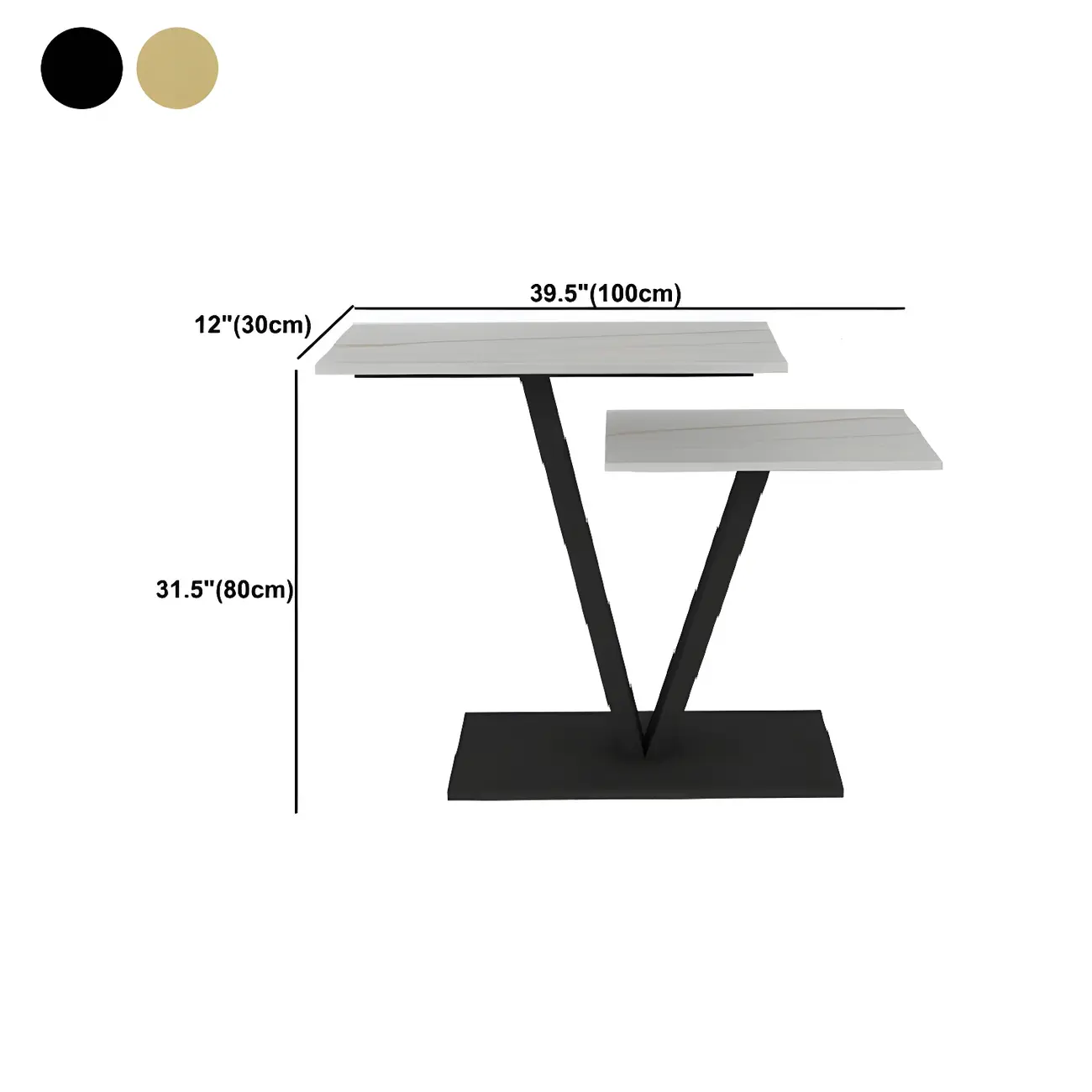 Glam White Rectangular Console Table with Pedestal Base Image - 9 | homeyfad