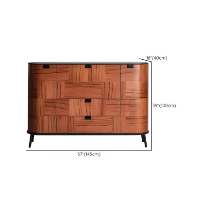 Brown Wooden Sideboard Cabinets with Stone Countertop #size