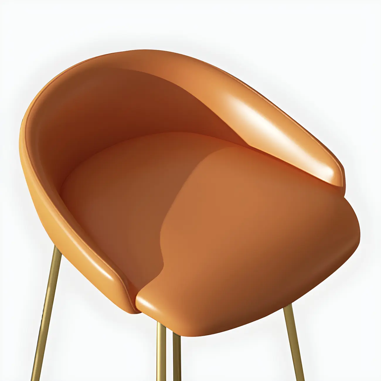 Leather Industrial Bar Stools with Low Back Image - 11 | homeyfad