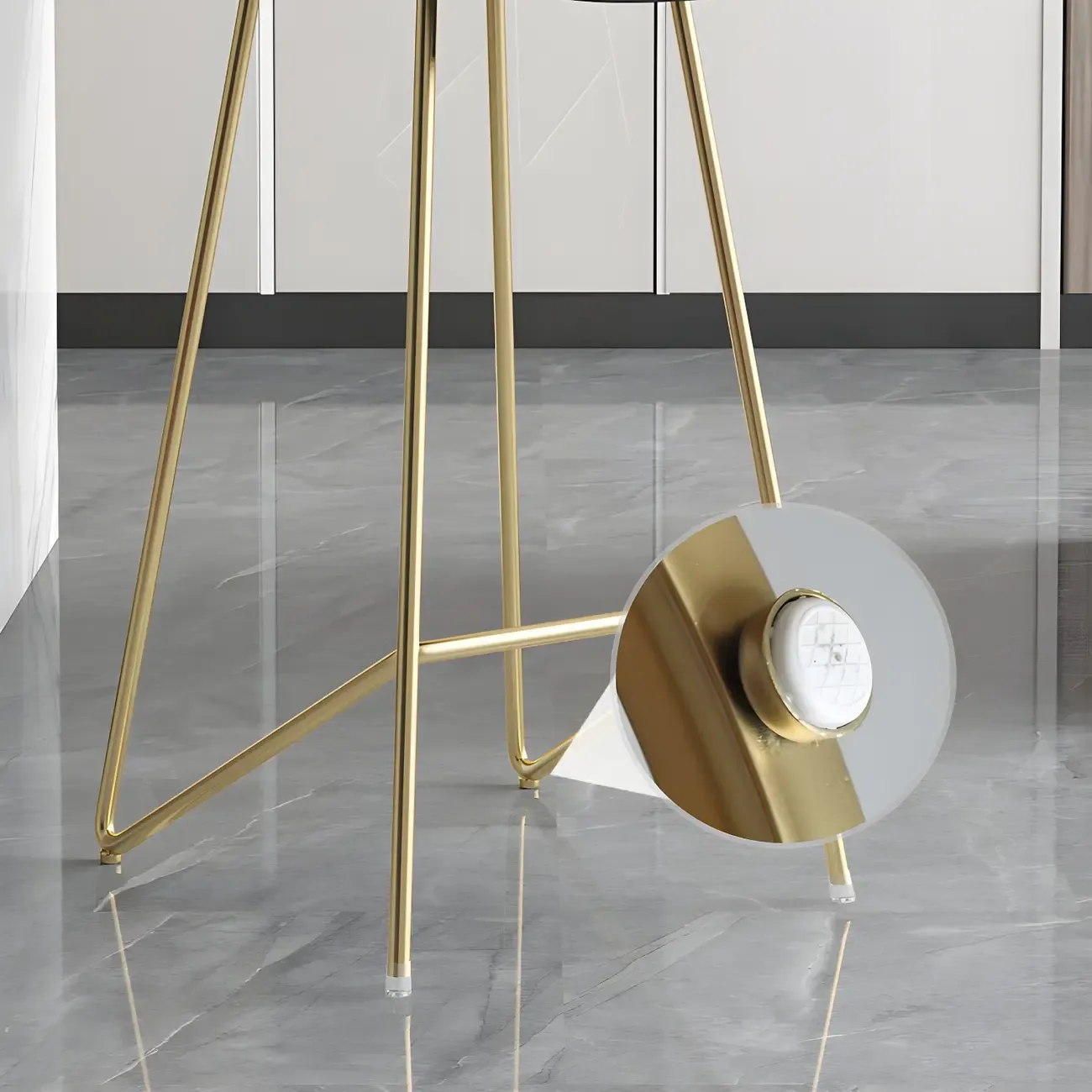 Leather Industrial Bar Stools with Low Back Image - 13