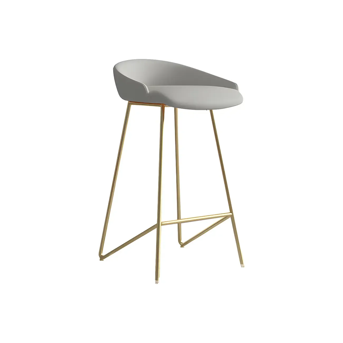 Leather Industrial Bar Stools with Low Back Image - 18