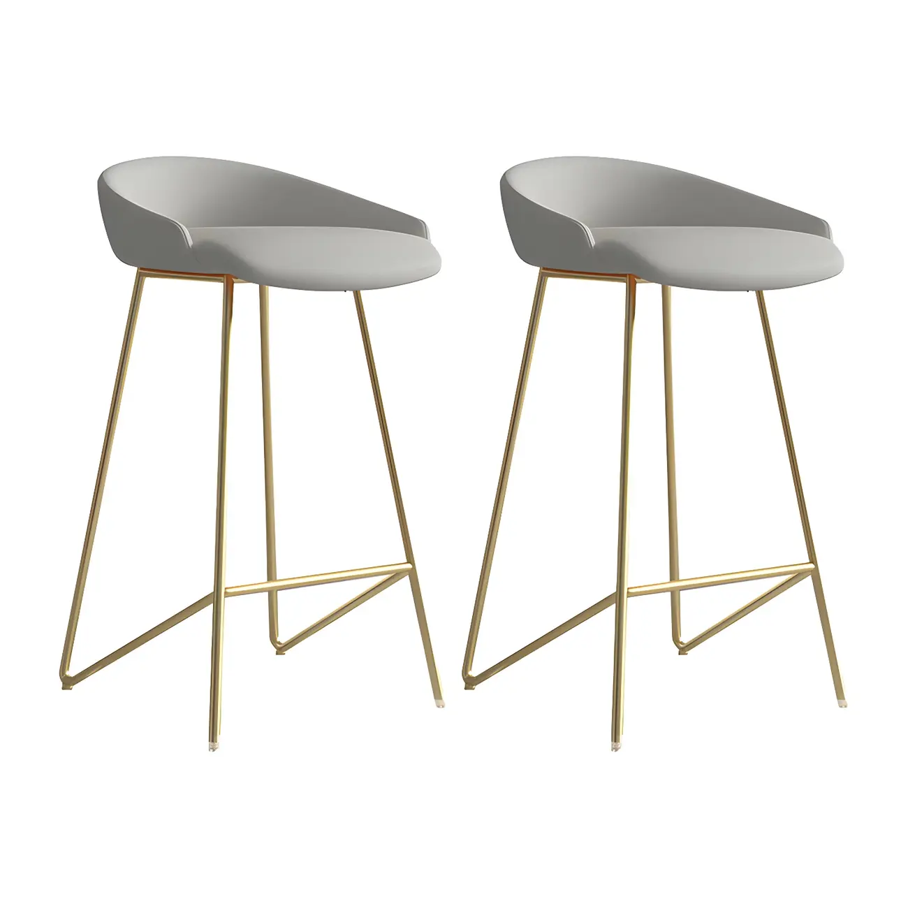 Leather Industrial Bar Stools with Low Back Image - 19 | homeyfad