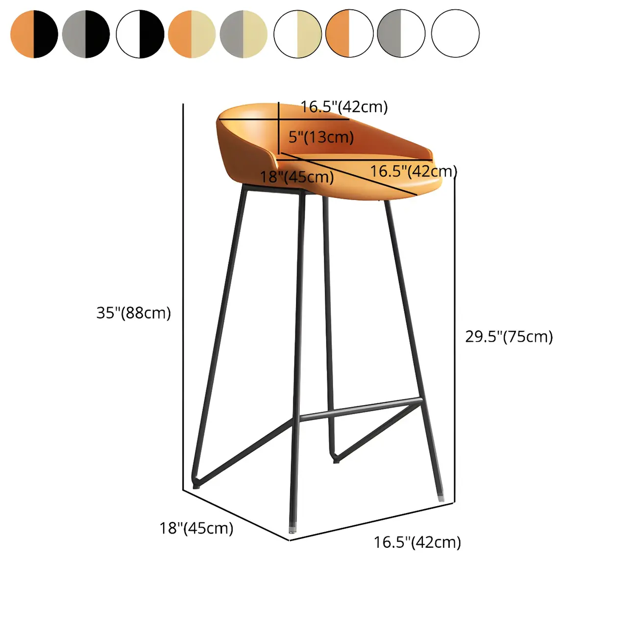 Leather Industrial Bar Stools with Low Back Image - 32 | homeyfad