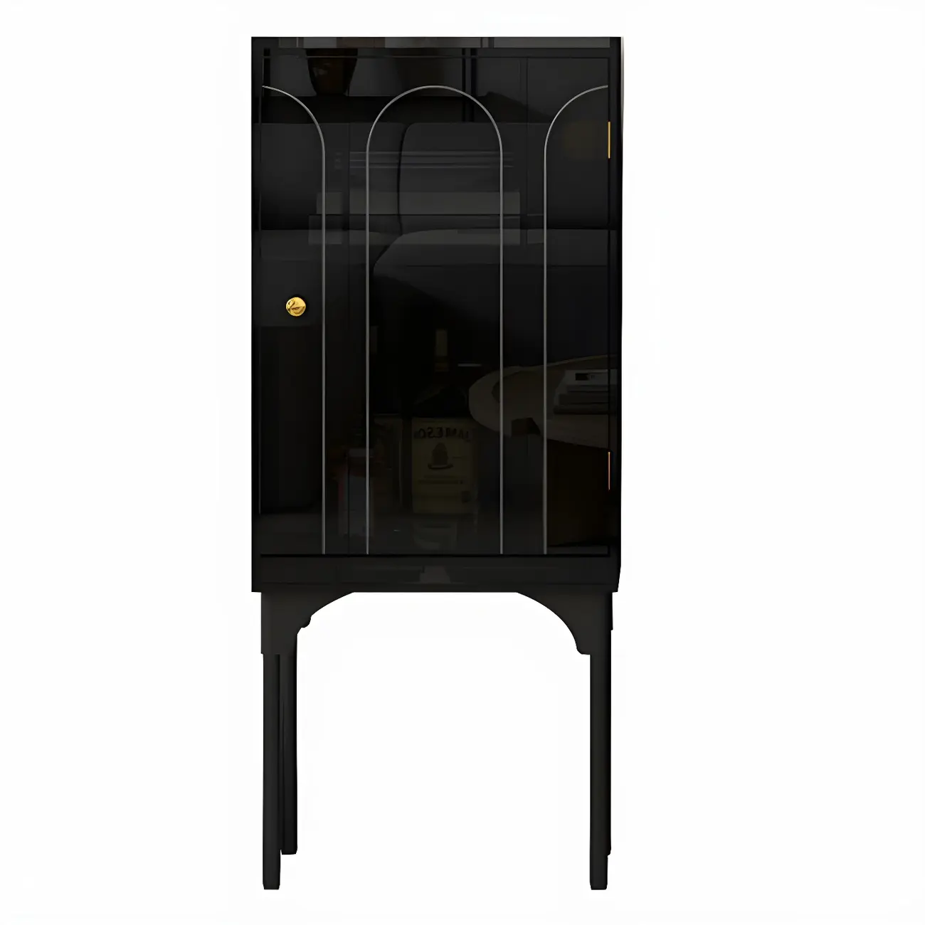 Modern Plastic/Acrylic Sideboard Cabinets with Shelves in Red Image - 5 | homeyfad