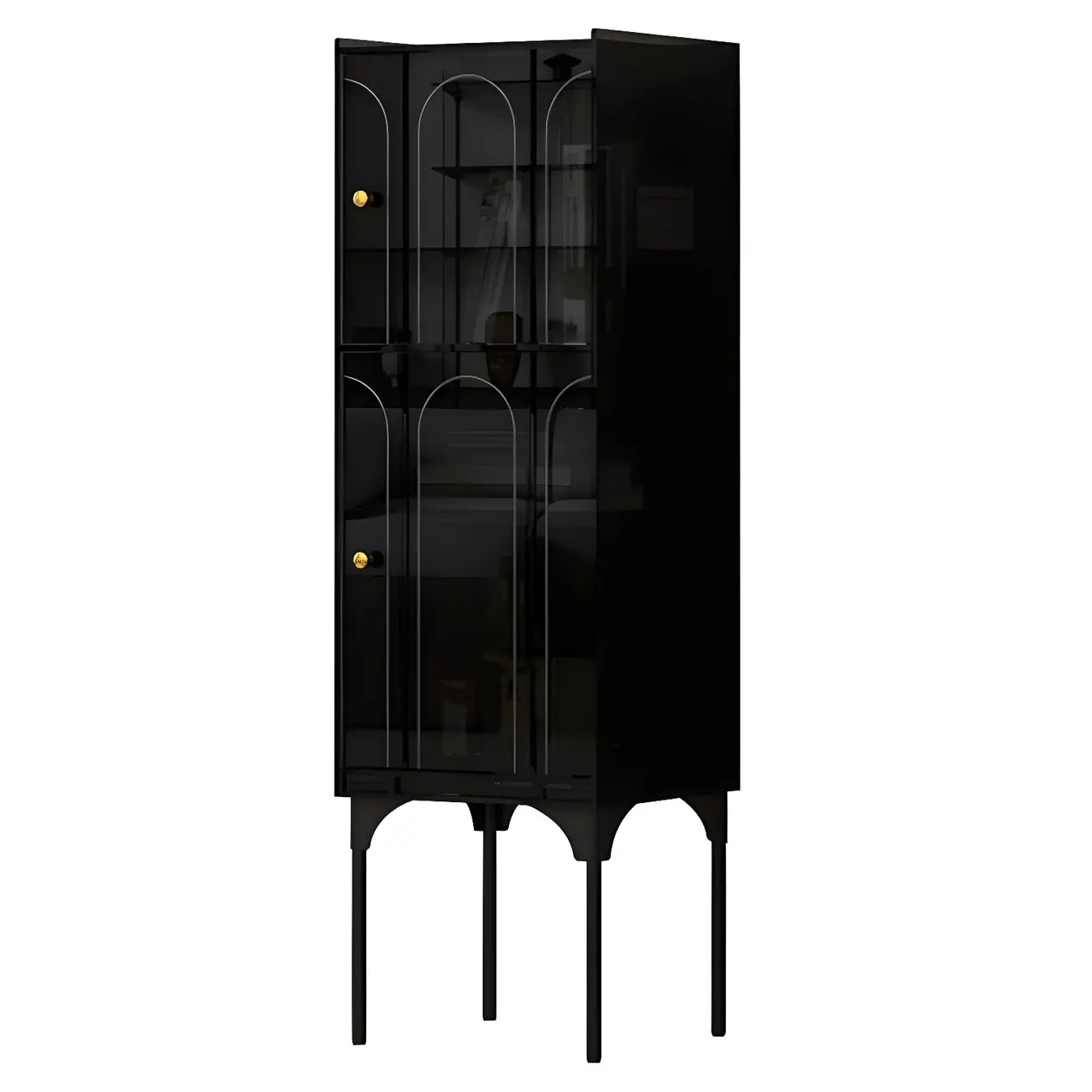 Modern Plastic/Acrylic Sideboard Cabinets with Shelves in Red Image - 9 | homeyfad