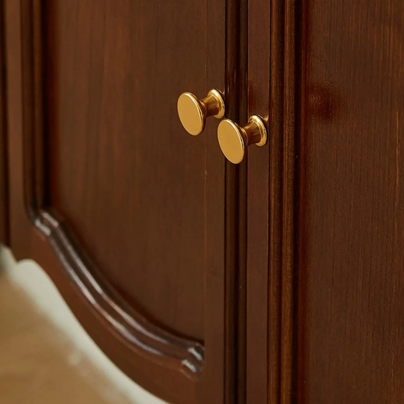 Traditional Brown Wooden Console Table with Drawers Image - 18 | homeyfad