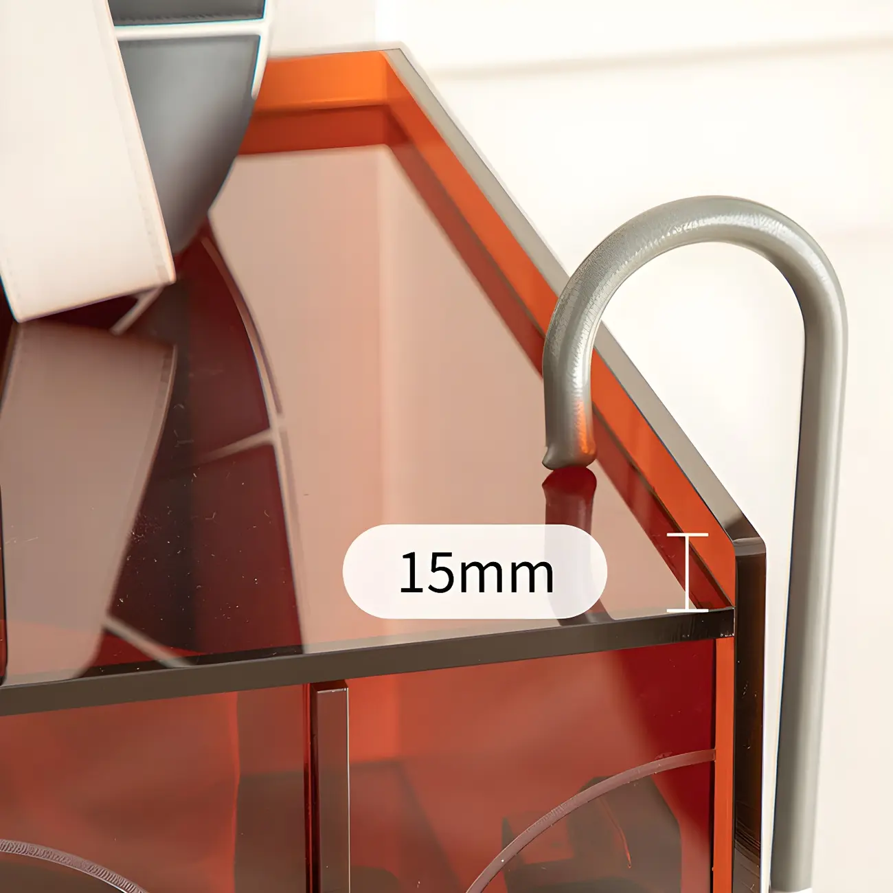 Modern Plastic/Acrylic Sideboard Cabinets with Shelves in Red Image - 15 | homeyfad