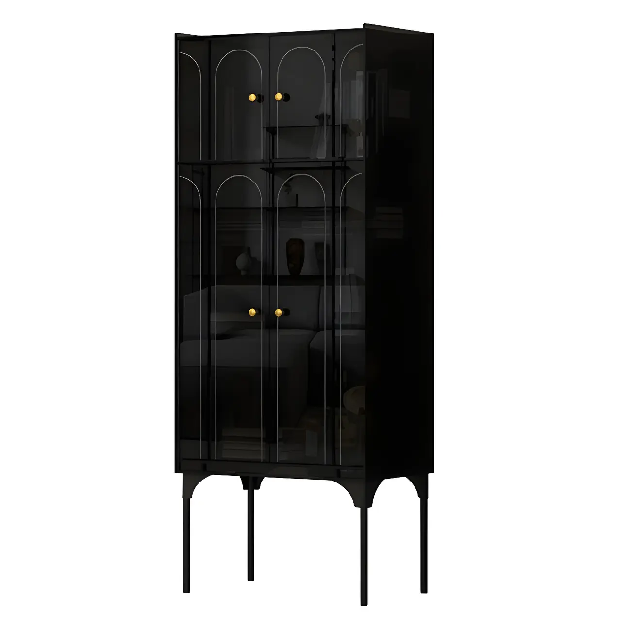 Modern Plastic/Acrylic Sideboard Cabinets with Shelves in Red Image - 21 | homeyfad