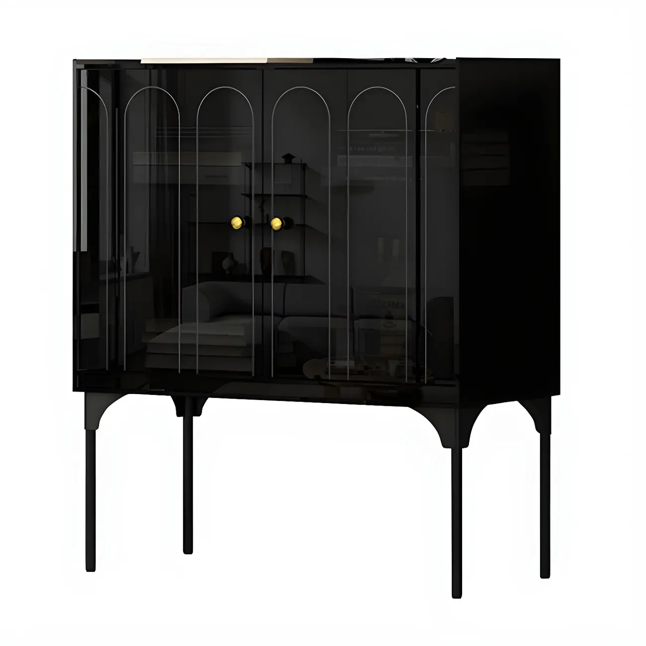 Modern Plastic/Acrylic Sideboard Cabinets with Shelves in Red Image - 23 | homeyfad