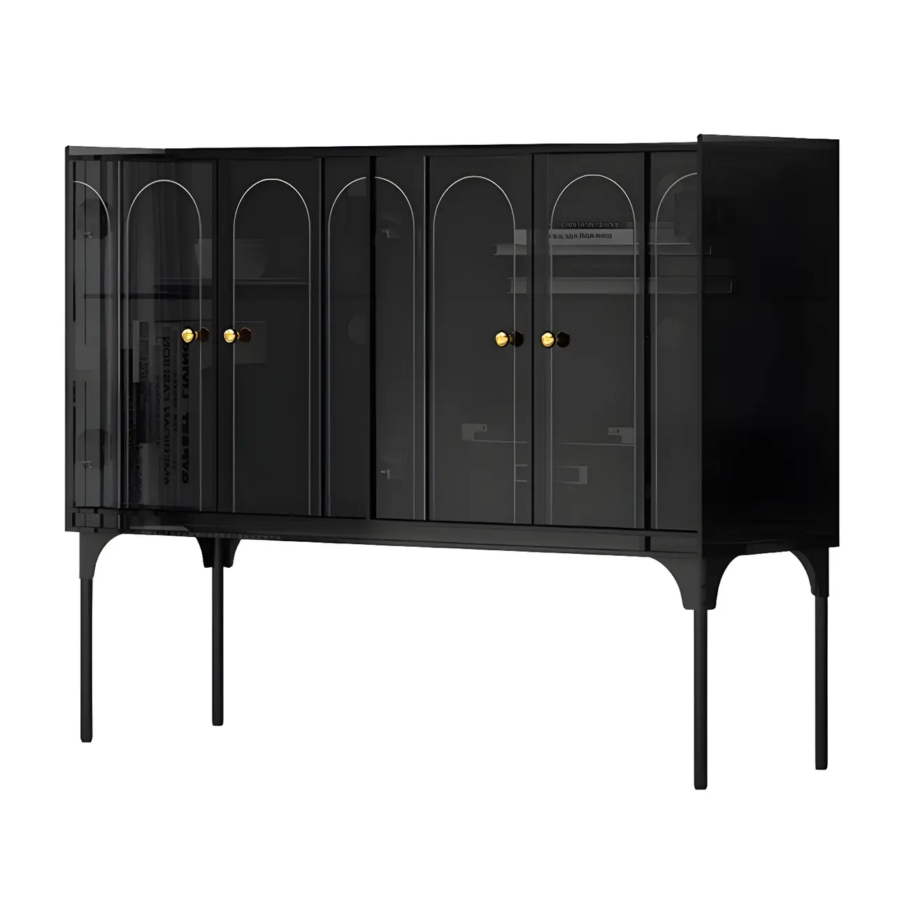 Modern Plastic/Acrylic Sideboard Cabinets with Shelves in Red Image - 29 | homeyfad