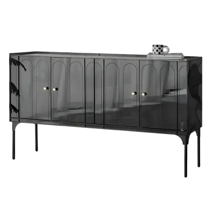 Modern Plastic/Acrylic Sideboard Cabinets with Shelves in Red Image - 33