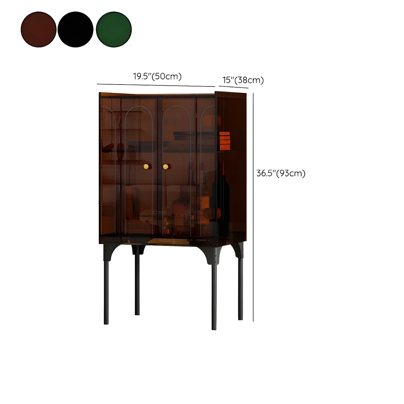 Modern Plastic/Acrylic Sideboard Cabinets with Shelves in Red Image - 37 | homeyfad