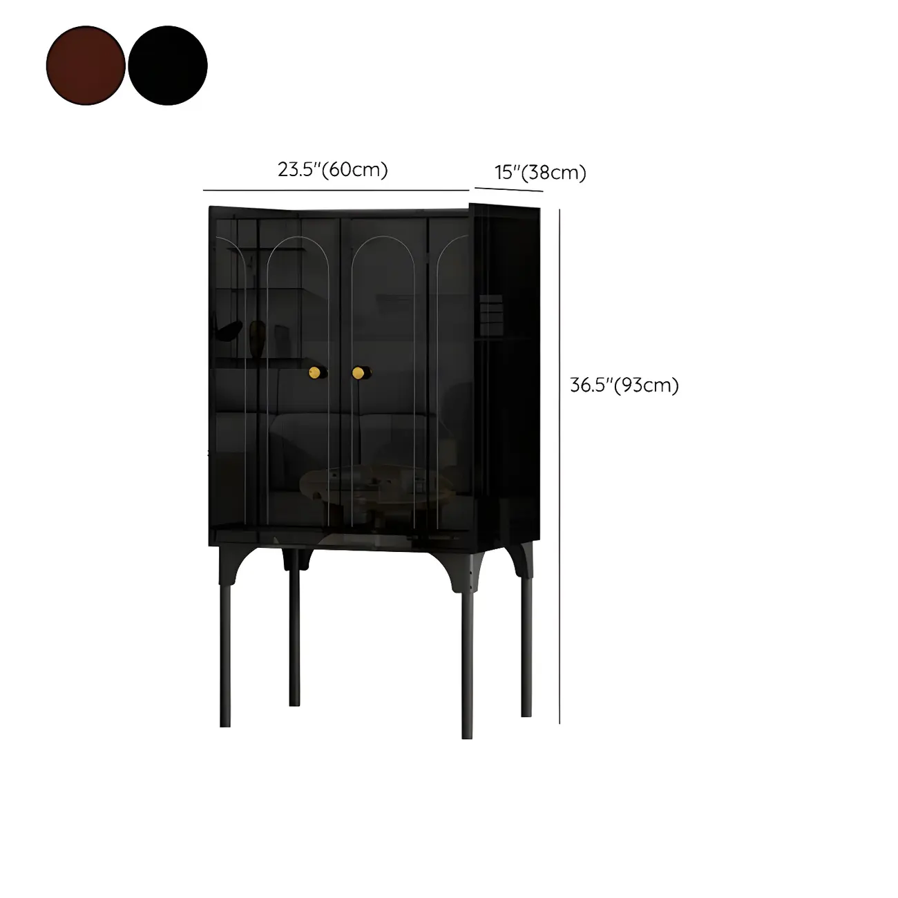 Modern Plastic/Acrylic Sideboard Cabinets with Shelves in Red Image - 38 | homeyfad