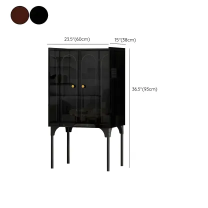 Modern Plastic/Acrylic Sideboard Cabinets with Shelves in Red Image - 38