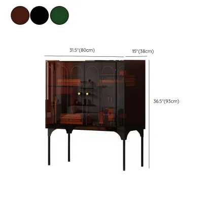 Modern Plastic/Acrylic Sideboard Cabinets with Shelves in Red Image - 39