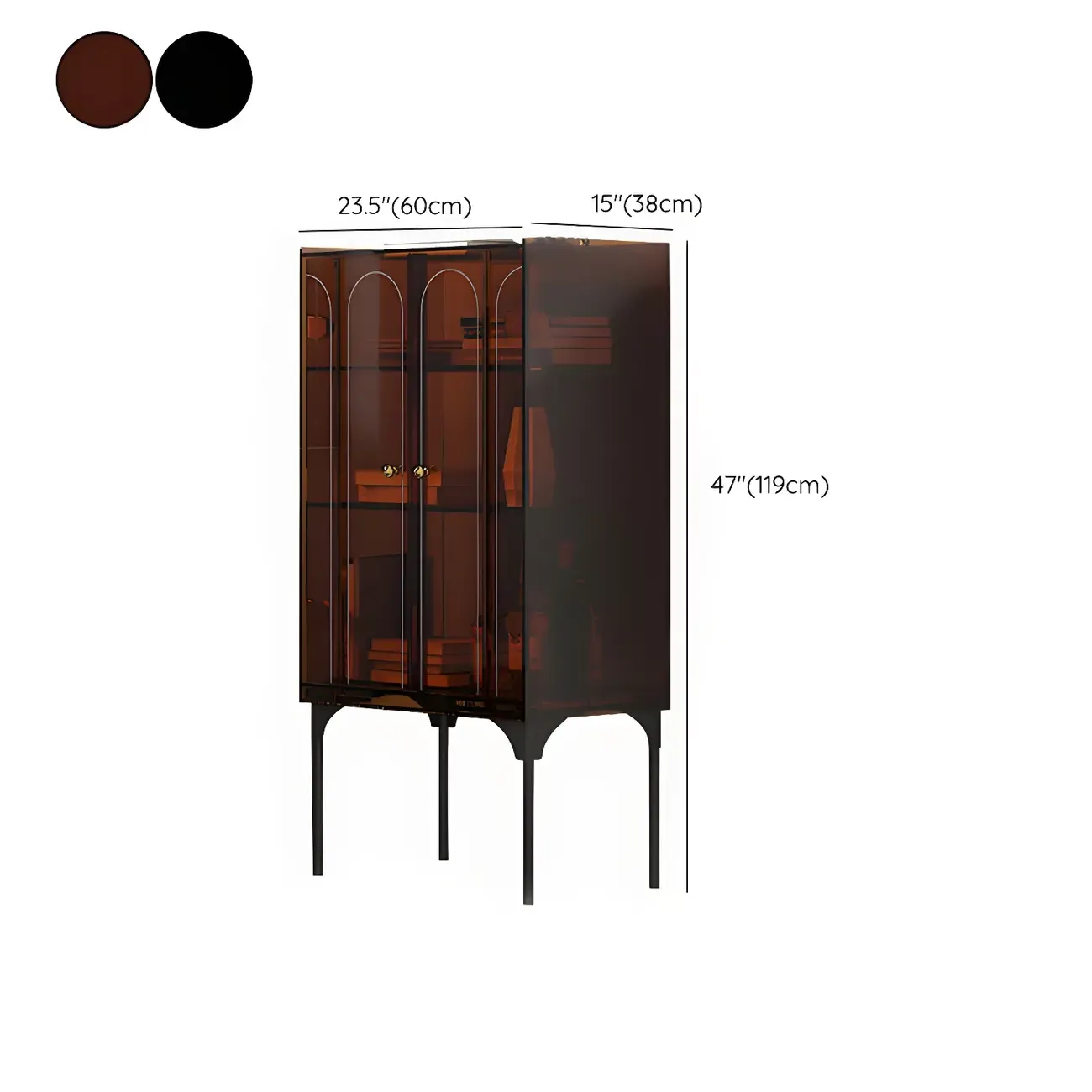 Modern Plastic/Acrylic Sideboard Cabinets with Shelves in Red Image - 43