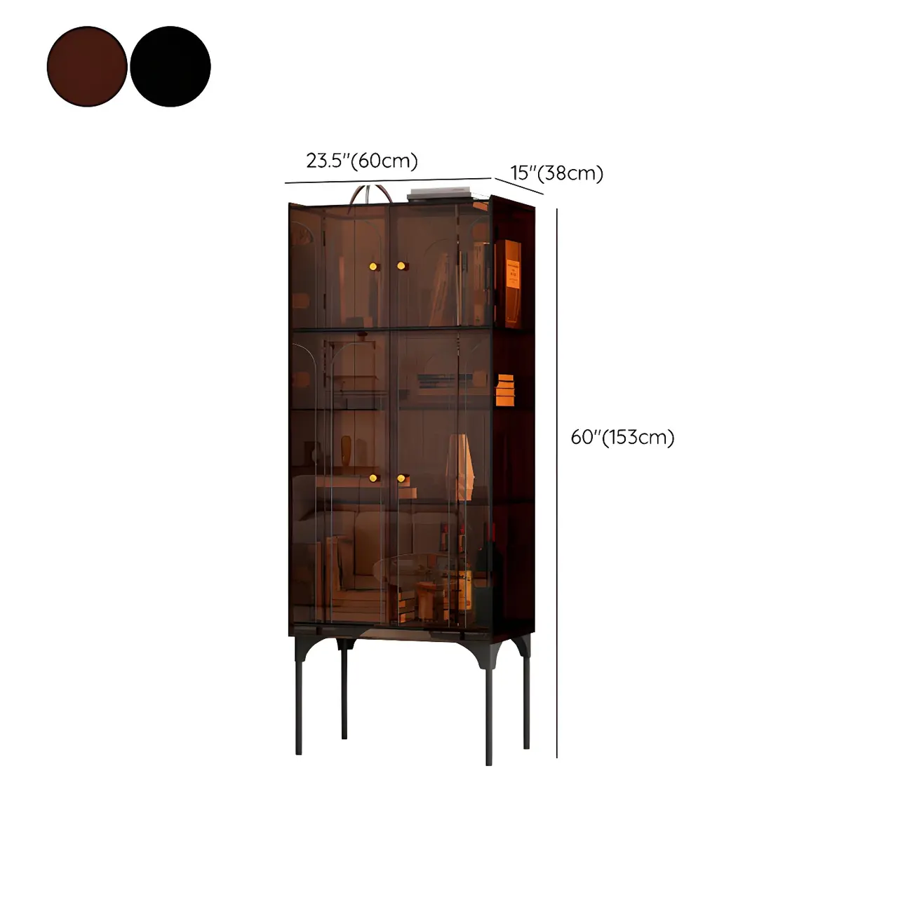 Modern Plastic/Acrylic Sideboard Cabinets with Shelves in Red Image - 44 | homeyfad