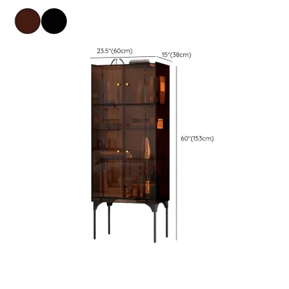 Modern Plastic/Acrylic Sideboard Cabinets with Shelves in Red Image - 44