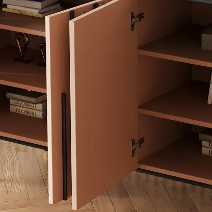 Unique Glam Wooden Sideboard Cabinet in Green/Brown Image - 8